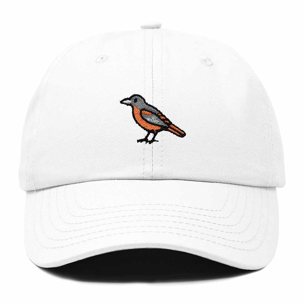 Dalix Oriole Maryland Embroidered Bird Cotton Baseball Cap Dad Hat Mens Womens Outdoor Summer in White