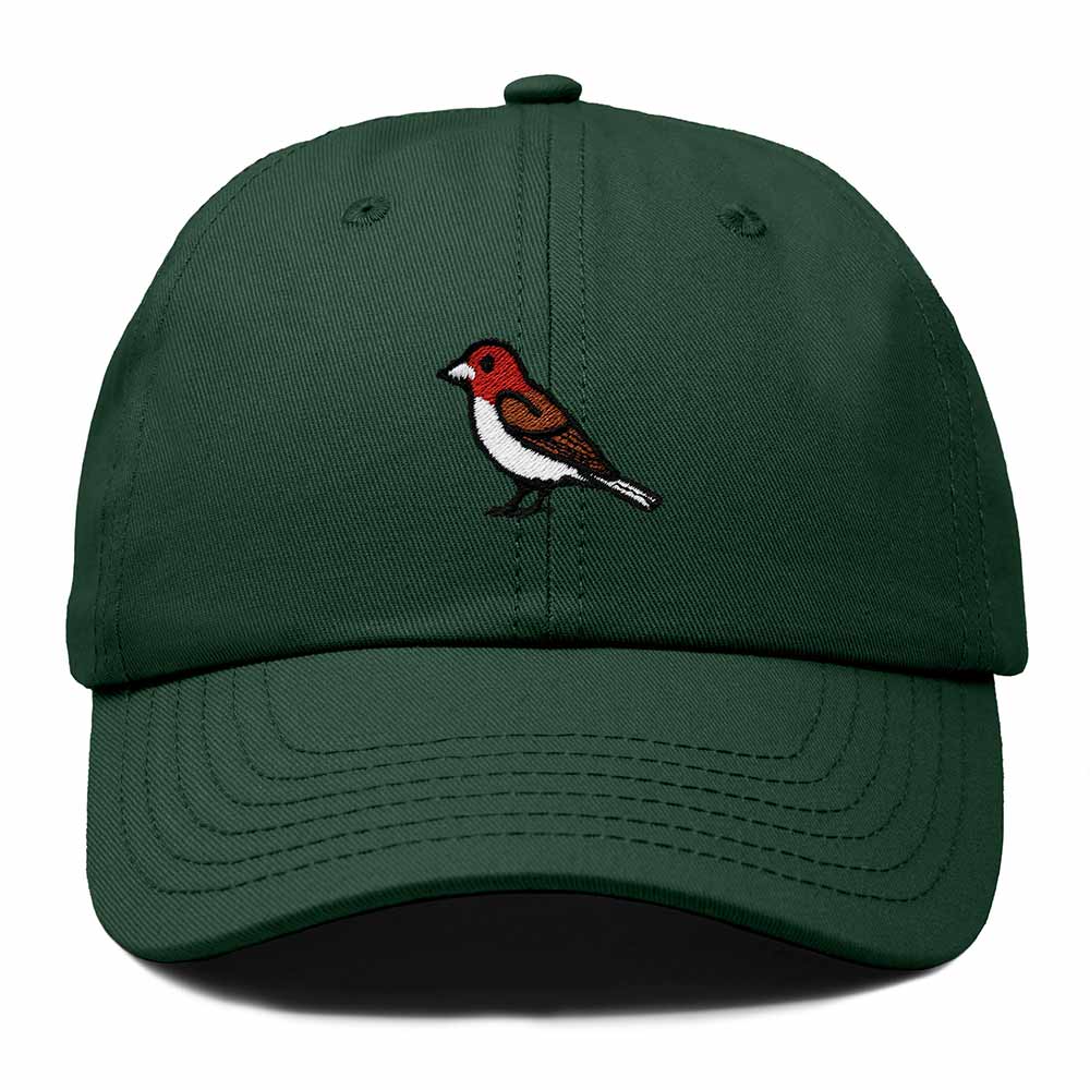 Dalix Purple Finch New Hampshire Embroidered Bird Cotton Baseball Cap Dad Hat Mens Womens Outdoor Summer in Dark Green