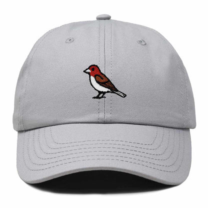 Dalix Purple Finch New Hampshire Embroidered Bird Cotton Baseball Cap Dad Hat Mens Womens Outdoor Summer in Gray