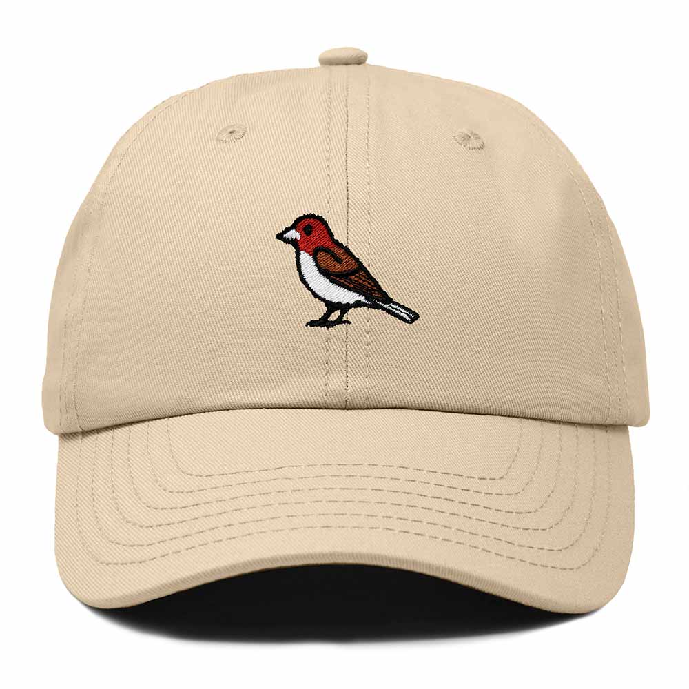 Dalix Purple Finch New Hampshire Embroidered Bird Cotton Baseball Cap Dad Hat Mens Womens Outdoor Summer in Khaki