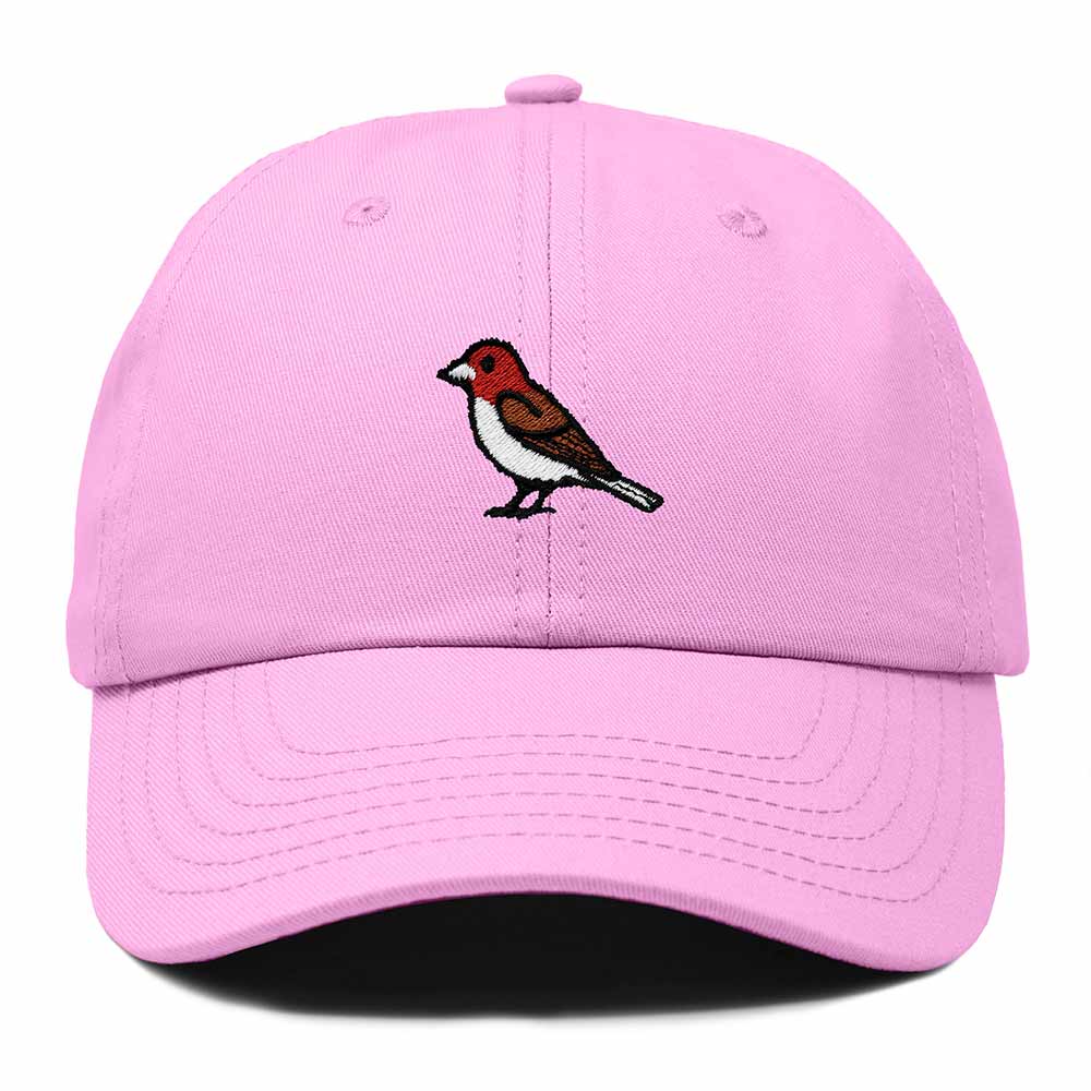 Dalix Purple Finch New Hampshire Embroidered Bird Cotton Baseball Cap Dad Hat Mens Womens Outdoor Summer in Light Pink