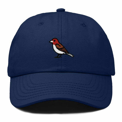 Dalix Purple Finch New Hampshire Embroidered Bird Cotton Baseball Cap Dad Hat Mens Womens Outdoor Summer in Navy Blue