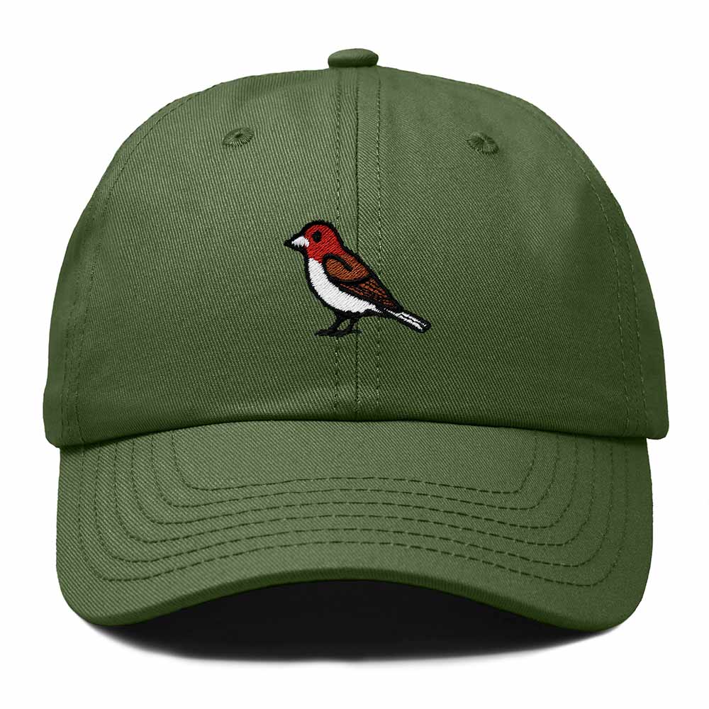 Dalix Purple Finch New Hampshire Embroidered Bird Cotton Baseball Cap Dad Hat Mens Womens Outdoor Summer in Olive