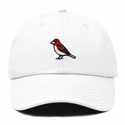 Dalix Purple Finch New Hampshire Embroidered Bird Cotton Baseball Cap Dad Hat Mens Womens Outdoor Summer in White