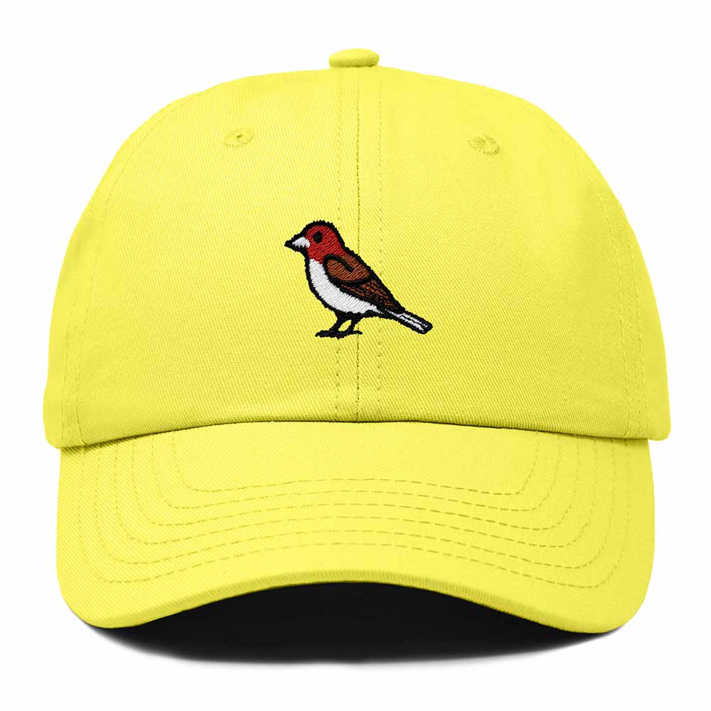 Dalix Purple Finch New Hampshire Embroidered Bird Cotton Baseball Cap Dad Hat Mens Womens Outdoor Summer in Yellow
