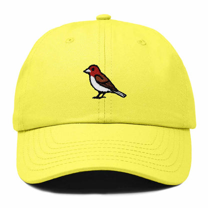 Dalix Purple Finch New Hampshire Embroidered Bird Cotton Baseball Cap Dad Hat Mens Womens Outdoor Summer in Yellow