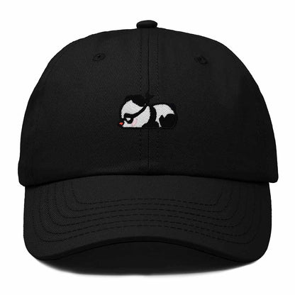 Dalix Pandit Panda Embroidered Cotton Outdoor Baseball Cap Dad Hat Mens in Black