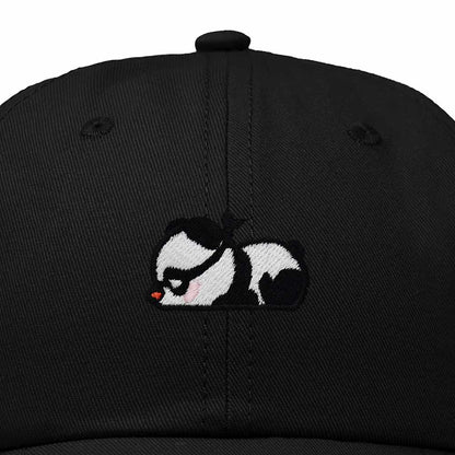 Dalix Pandit Panda Embroidered Cotton Outdoor Baseball Cap Dad Hat Mens in Black