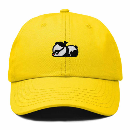 Dalix Pandit Panda Embroidered Cotton Outdoor Baseball Cap Dad Hat Mens in Gold