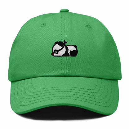 Dalix Pandit Panda Embroidered Cotton Outdoor Baseball Cap Dad Hat Mens in Kelly Green