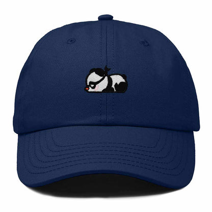 Dalix Pandit Panda Embroidered Cotton Outdoor Baseball Cap Dad Hat Mens in Navy Blue