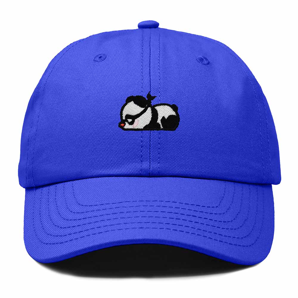 Dalix Pandit Panda Embroidered Cotton Outdoor Baseball Cap Dad Hat Mens in Royal Blue