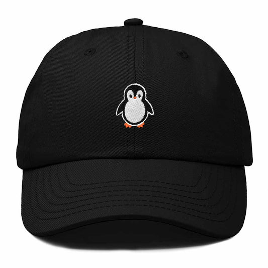 Dalix Little Penguin Embroidered Cotton Baseball Cap Dad Hat Womens Outdoor Casual in Black