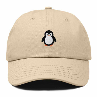 Dalix Little Penguin Embroidered Cotton Baseball Cap Dad Hat Womens Outdoor Casual in Khaki