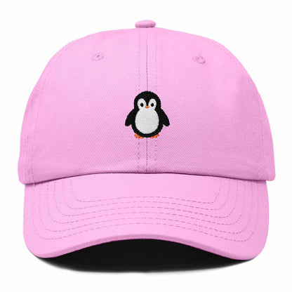 Dalix Little Penguin Embroidered Cotton Baseball Cap Dad Hat Womens Outdoor Casual in Light Pink