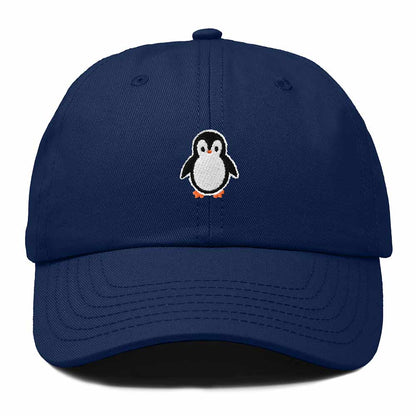 Dalix Little Penguin Embroidered Cotton Baseball Cap Dad Hat Womens Outdoor Casual in Navy Blue