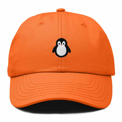 Dalix Little Penguin Embroidered Cotton Baseball Cap Dad Hat Womens Outdoor Casual in Orange