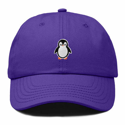 Dalix Little Penguin Embroidered Cotton Baseball Cap Dad Hat Womens Outdoor Casual in Purple