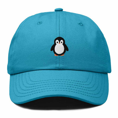 Dalix Little Penguin Embroidered Cotton Baseball Cap Dad Hat Womens Outdoor Casual in Teal
