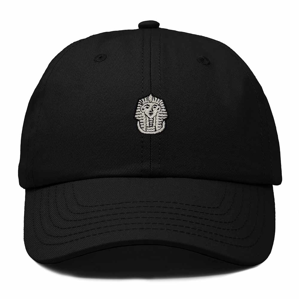 Dalix Pharaoh Embroidered Adjustable Cotton Twill Dad Hat for Men in Black