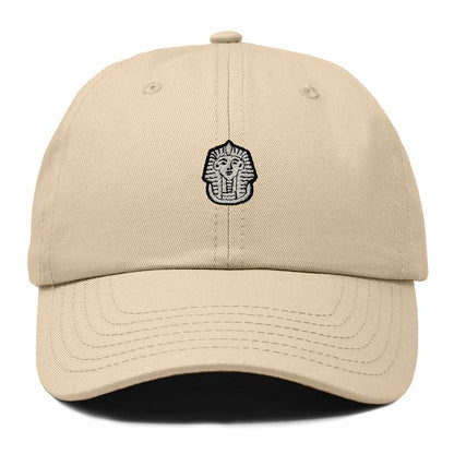 Dalix Pharaoh Embroidered Adjustable Cotton Twill Dad Hat for Men in Khaki