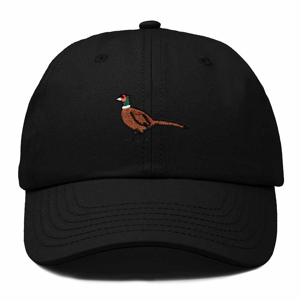 Dalix Ring Necked Pheasant South Dakota Embroidered Bird Cotton Baseball Cap Dad Hat Mens Womens Outdoor Summer in Black