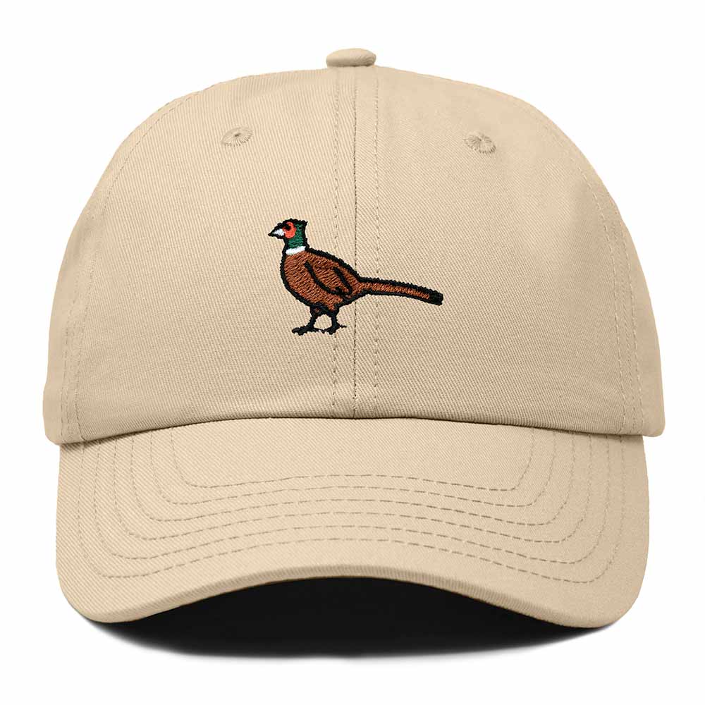 Dalix Ring Necked Pheasant South Dakota Embroidered Bird Cotton Baseball Cap Dad Hat Mens Womens Outdoor Summer in Khaki