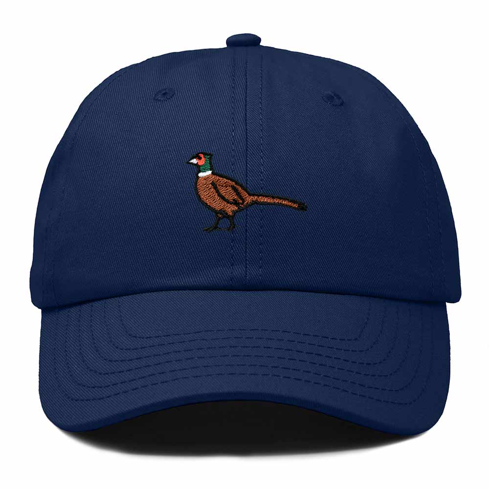 Dalix Ring Necked Pheasant South Dakota Embroidered Bird Cotton Baseball Cap Dad Hat Mens Womens Outdoor Summer in Navy Blue
