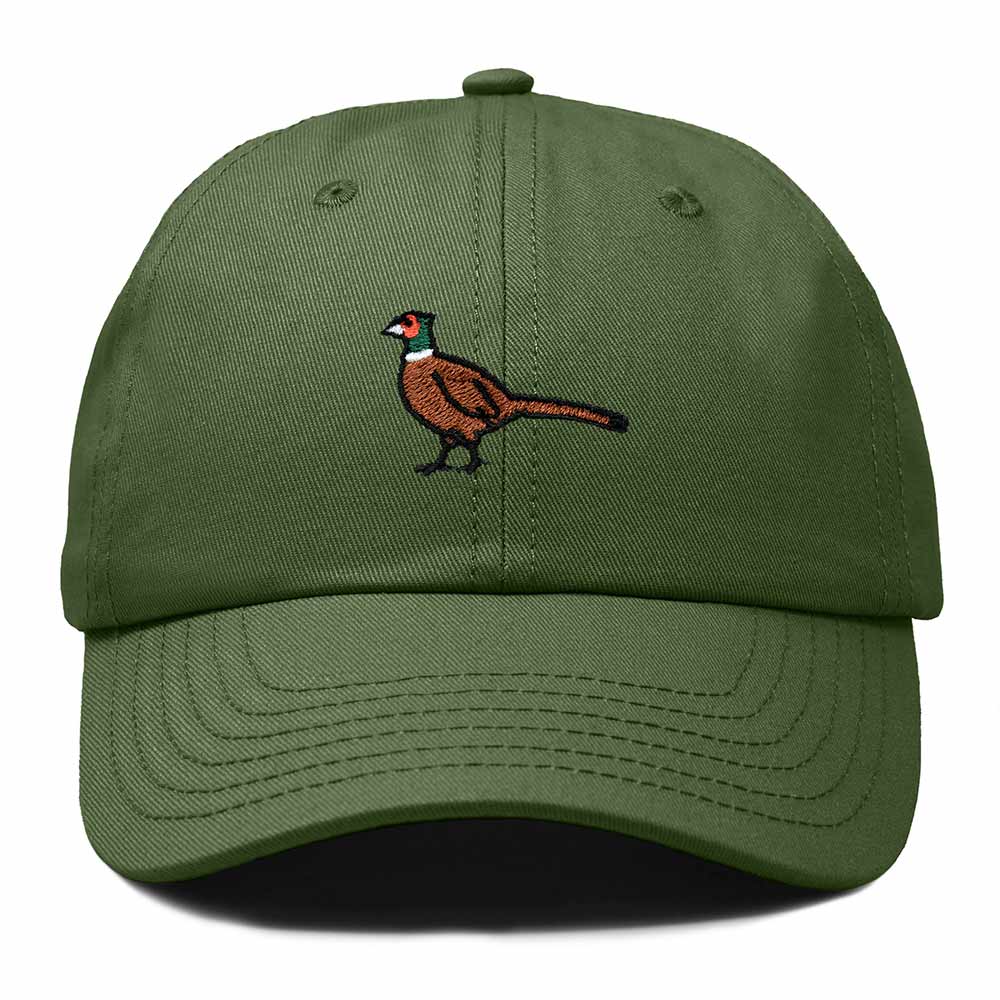 Dalix Ring Necked Pheasant South Dakota Embroidered Bird Cotton Baseball Cap Dad Hat Mens Womens Outdoor Summer in Olive