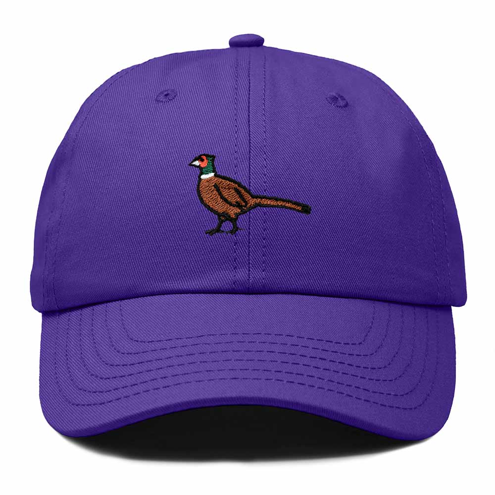Dalix Ring Necked Pheasant South Dakota Embroidered Bird Cotton Baseball Cap Dad Hat Mens Womens Outdoor Summer in Purple