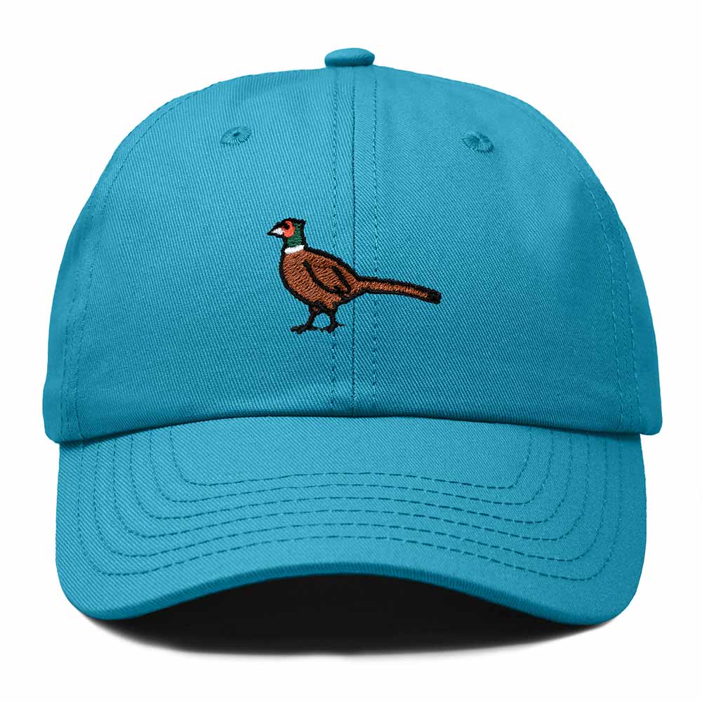 Dalix Ring Necked Pheasant South Dakota Embroidered Bird Cotton Baseball Cap Dad Hat Mens Womens Outdoor Summer in Teal