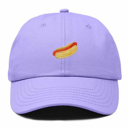 Dalix Plain Hot Dog Embroidered Cotton Dad Hat Food Adjustable Baseball Cap Summer Outdoor Unisex Mens Womens in Lavender