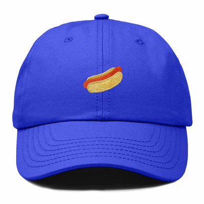Dalix Plain Hot Dog Embroidered Cotton Dad Hat Food Adjustable Baseball Cap Summer Outdoor Unisex Mens Womens in Royal Blue