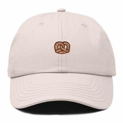 Dalix Pretzel Embroidered Dad Cap Adjustable Cotton Twill Baseball Hat Casual Relaxed Low Profile Cap Womens in Beige