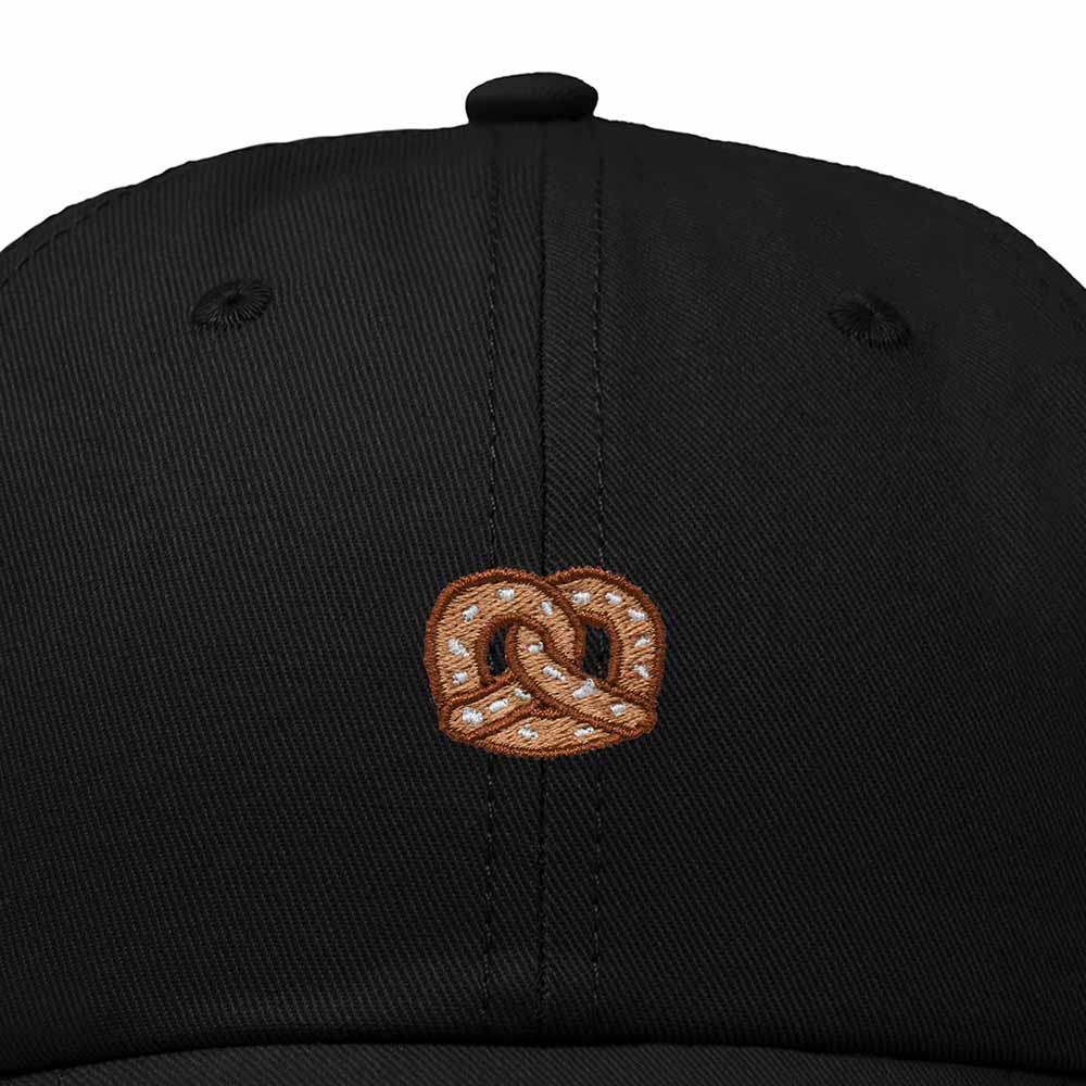 Dalix Pretzel Embroidered Dad Cap Adjustable Cotton Twill Baseball Hat Casual Relaxed Low Profile Cap Womens in Black