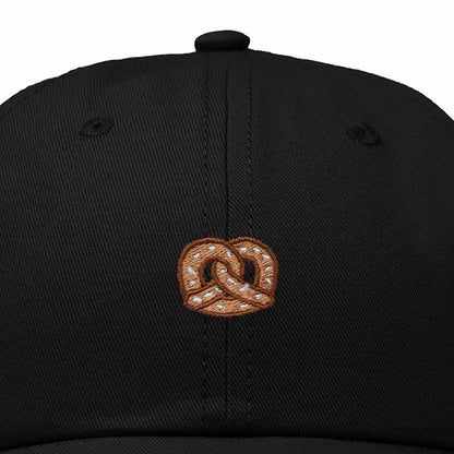 Dalix Pretzel Embroidered Dad Cap Adjustable Cotton Twill Baseball Hat Casual Relaxed Low Profile Cap Womens in Black