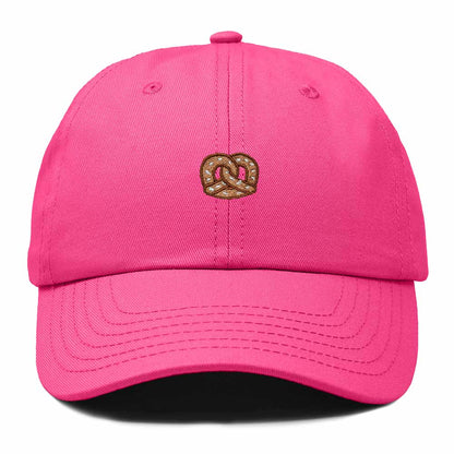 Dalix Pretzel Embroidered Dad Cap Adjustable Cotton Twill Baseball Hat Casual Relaxed Low Profile Cap Womens in Hot Pink