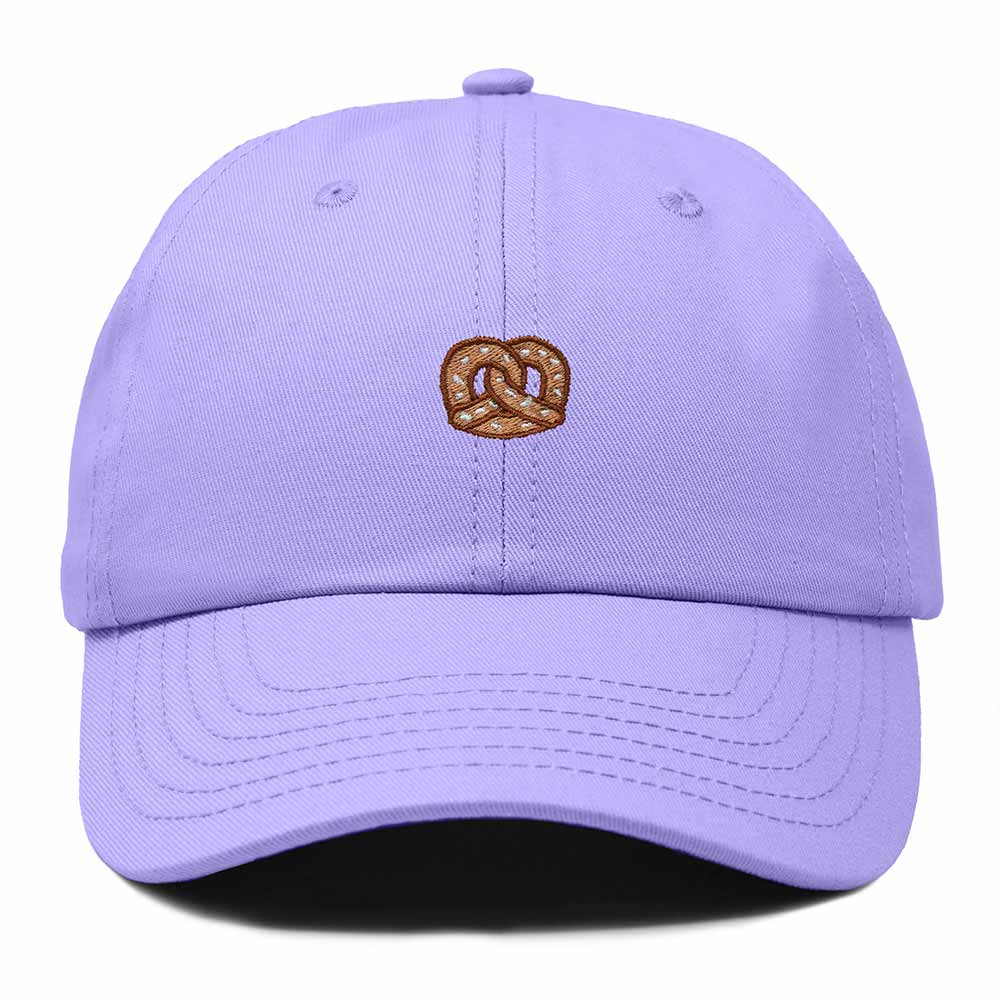 Dalix Pretzel Embroidered Dad Cap Adjustable Cotton Twill Baseball Hat Casual Relaxed Low Profile Cap Womens in Lavender
