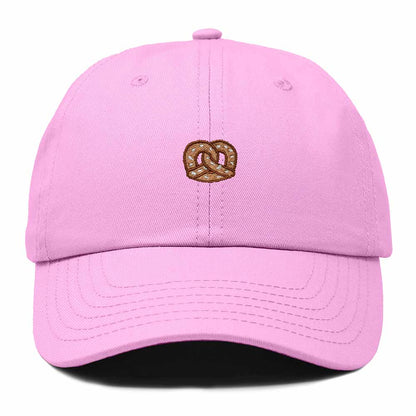 Dalix Pretzel Embroidered Dad Cap Adjustable Cotton Twill Baseball Hat Casual Relaxed Low Profile Cap Womens in Light Pink
