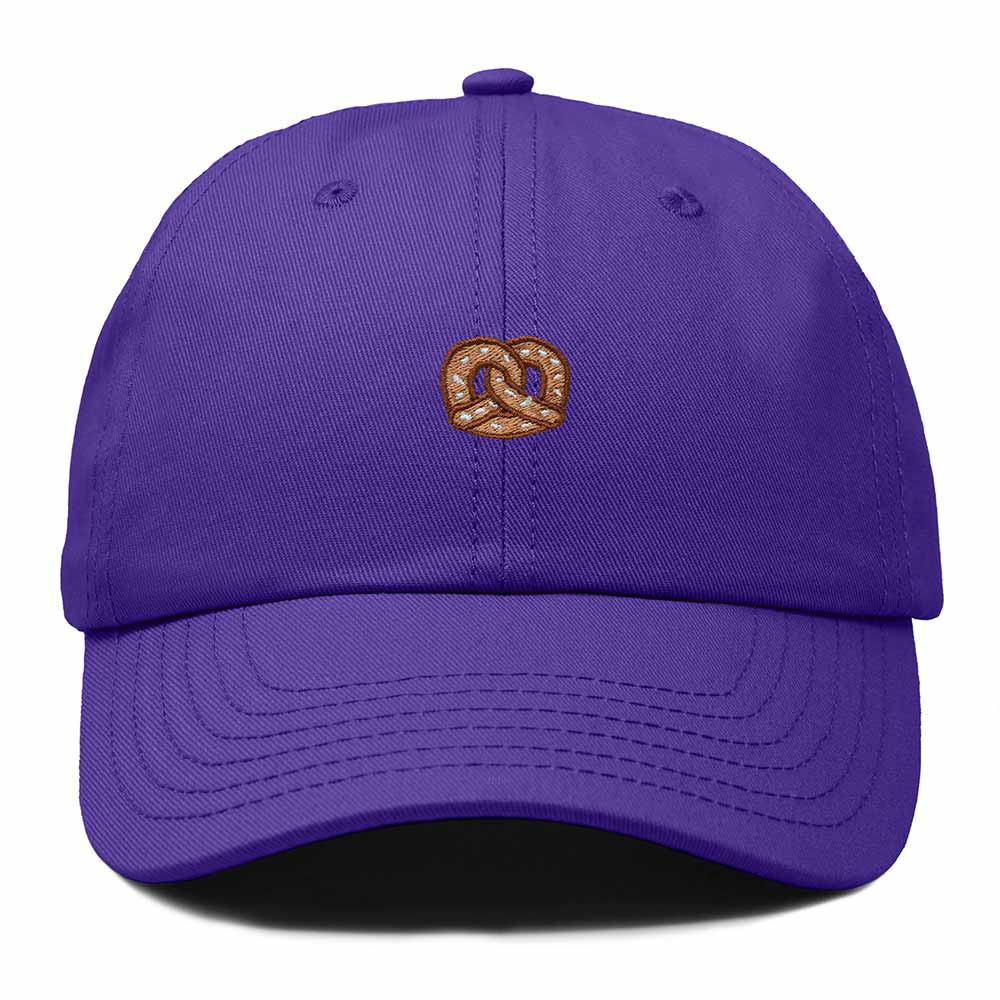 Dalix Pretzel Embroidered Dad Cap Adjustable Cotton Twill Baseball Hat Casual Relaxed Low Profile Cap Womens in Purple