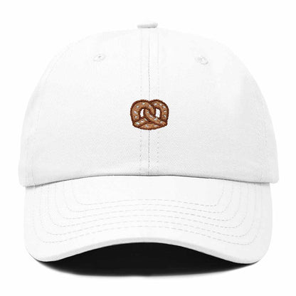 Dalix Pretzel Embroidered Dad Cap Adjustable Cotton Twill Baseball Hat Casual Relaxed Low Profile Cap Womens in White