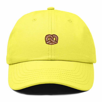 Dalix Pretzel Embroidered Dad Cap Adjustable Cotton Twill Baseball Hat Casual Relaxed Low Profile Cap Womens in Yellow