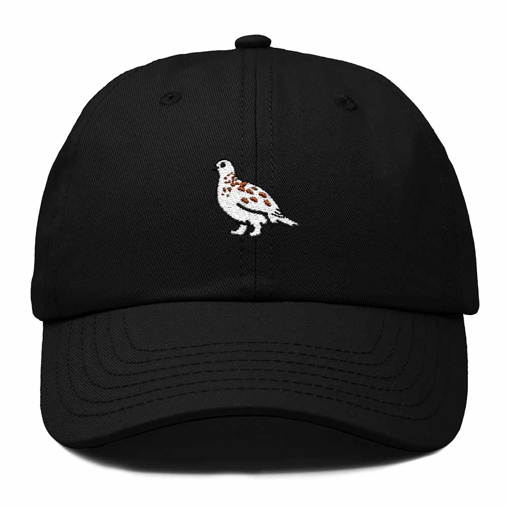 Dalix Willow Ptarmigan Alaska Embroidered Bird Cotton Baseball Cap Dad Hat Mens Womens Outdoor Summer in Black