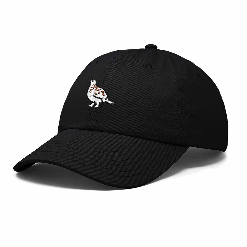 Dalix Willow Ptarmigan Alaska Embroidered Bird Cotton Baseball Cap Dad Hat Mens Womens Outdoor Summer in Black