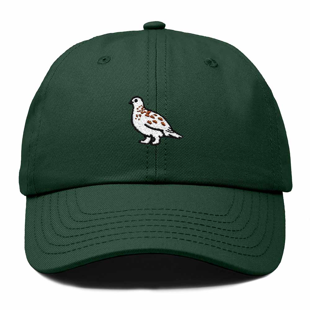 Dalix Willow Ptarmigan Alaska Embroidered Bird Cotton Baseball Cap Dad Hat Mens Womens Outdoor Summer in Dark Green