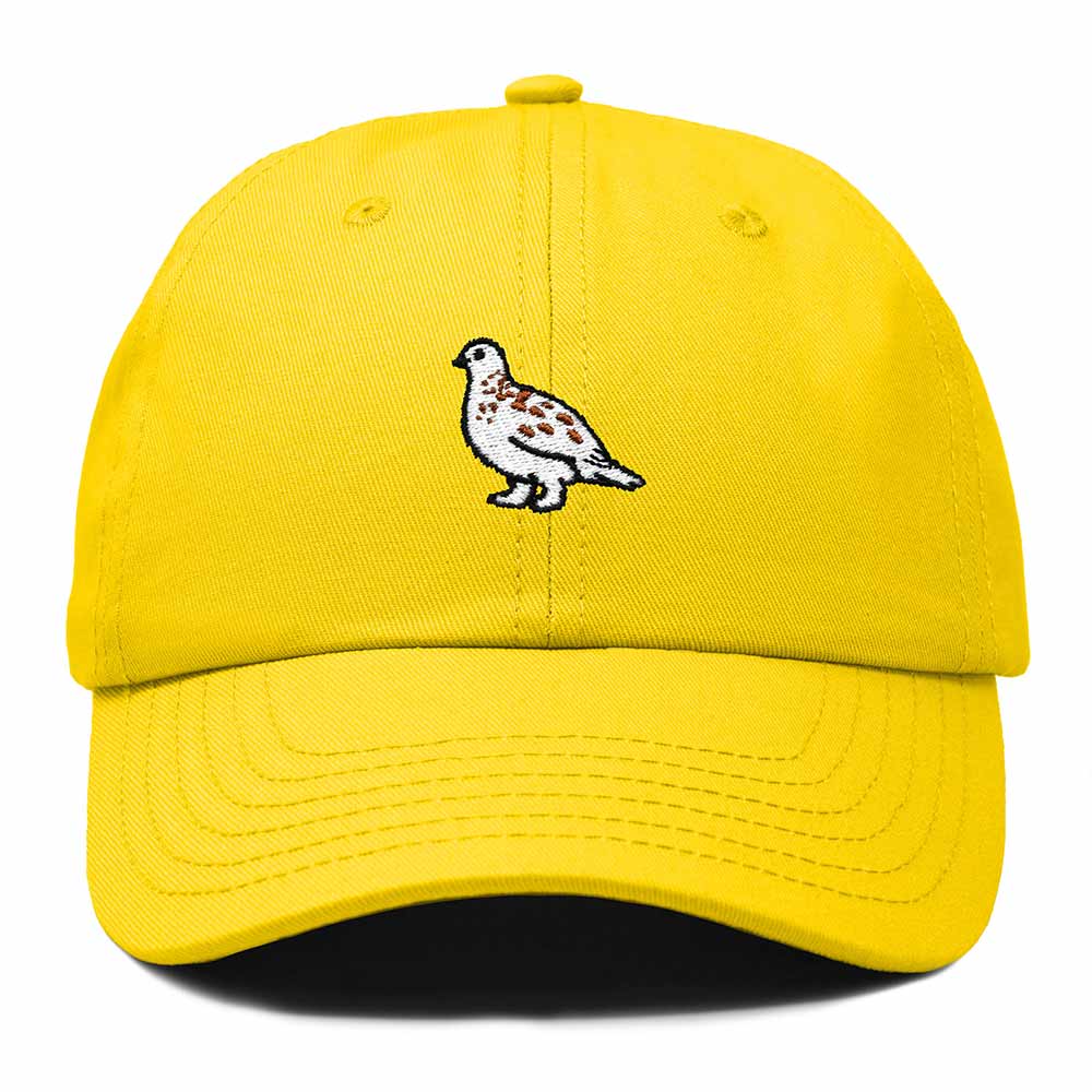 Dalix Willow Ptarmigan Alaska Embroidered Bird Cotton Baseball Cap Dad Hat Mens Womens Outdoor Summer in Gold