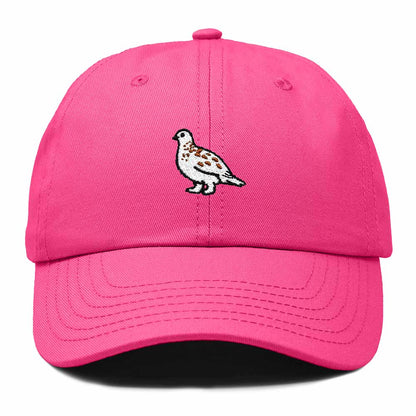 Dalix Willow Ptarmigan Alaska Embroidered Bird Cotton Baseball Cap Dad Hat Mens Womens Outdoor Summer in Hot Pink