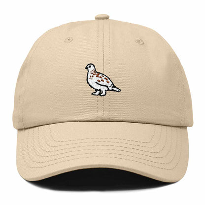 Dalix Willow Ptarmigan Alaska Embroidered Bird Cotton Baseball Cap Dad Hat Mens Womens Outdoor Summer in Khaki