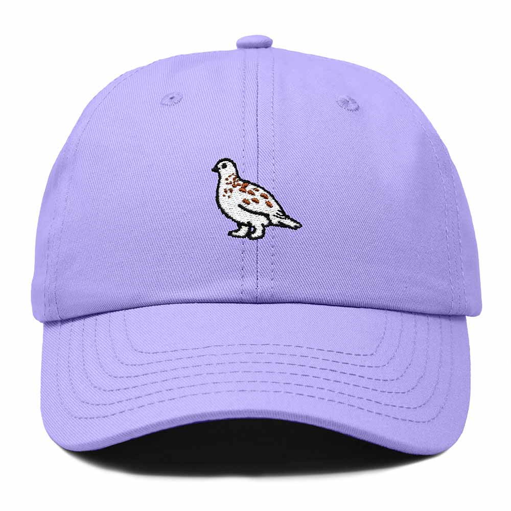 Dalix Willow Ptarmigan Alaska Embroidered Bird Cotton Baseball Cap Dad Hat Mens Womens Outdoor Summer in Lavender