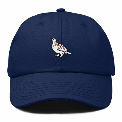 Dalix Willow Ptarmigan Alaska Embroidered Bird Cotton Baseball Cap Dad Hat Mens Womens Outdoor Summer in Navy Blue